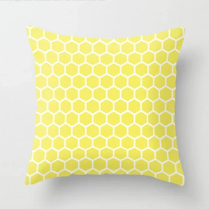 Yellow Giraffe Design Throw Pillow Cover for Home Decor by Axyaa