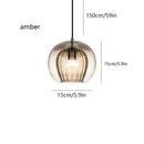 Axyaa Glass Pendant Light Industrial Style for Kitchen Bedroom Bar Cafe