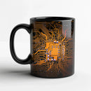 Circuit Board Design 11oz Ceramic Mug - Heat Resistant & Microwave Safe by Axyaa