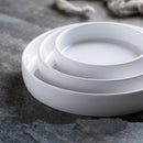 Axyaa Porcelain Steak Plate Round Snack Tray Dessert Dinner Plate