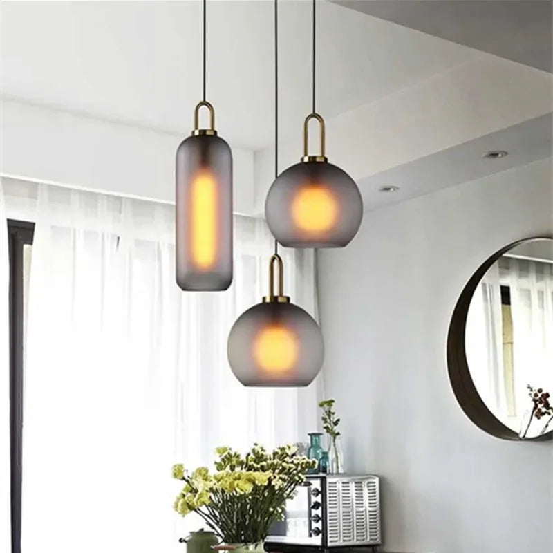 Axyaa Glass Ball Pendant Light for Home Decor Lighting