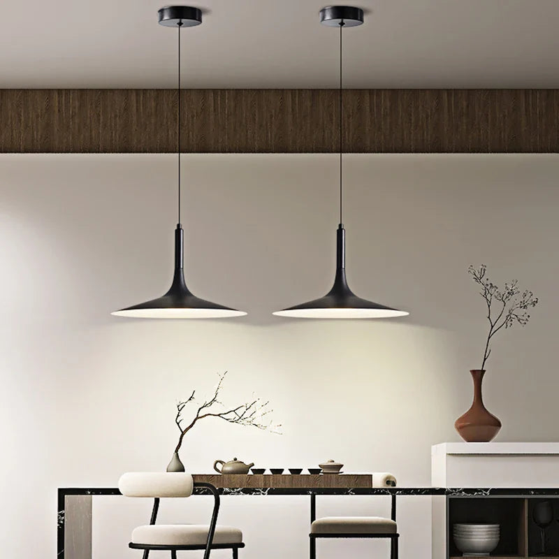 Axyaa Black Horn Shape Pendant Chandelier Light for Indoor Decor