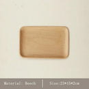 Axyaa Wooden Butterfly Tray - Japanese Dining Pastry Plate, Solid Wood, Rectangular