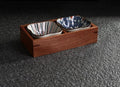Axyaa Solid Wood Tea & Fruit Tray with Grid Plates