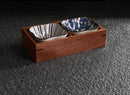 Axyaa Solid Wood Tea & Fruit Tray with Grid Plates