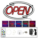 Axyaa Neon Open LED Sign RGB Multicolor Ultra Brightness Store Display