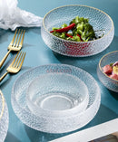 Axyaa Glass Salad Bowl Set for Elegant Dining and Serving