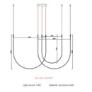 Axyaa Minimalist Line Chandelier - Nordic Design Staircase Pendant Lights for Home Décor