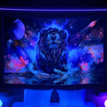 Axyaa Neon Anime Punk Wall Hanging - Vibrant Fluorescent Tapestry for Home Decor