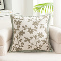 Axyaa Chenille Flower Pillow Cover 45X45 - European Style Decor for Home