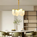 Axyaa Nordic Gold Acrylic LED Chandelier for Luxury Parlor and Dining Room