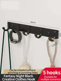 Axyaa Space Aluminum Kitchen Bathroom Hooks Storage Rack - Wall Hanging Household Accessories