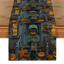 Axyaa Pumpkin Head Candy Figure Table Runner for Farmhouse Decor