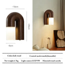 Axyaa Retro Ash Wood Acrylic Table Lamps - Dimmable LED Bedroom Decor