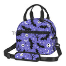 Axyaa Halloween Bats Insulated Lunch Bag with Adjustable Strap