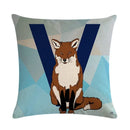 Axyaa Animal Print Linen Pillowcase Set