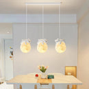 Axyaa 3D Moon Rabbit Night Light Bear Lamp - Children's Room Hanging Pendant