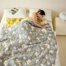 Axyaa Bamboo Jacquard Puff Blanket, Antibacterial Summer Bedspread