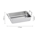 Axyaa Stainless Steel Snacks Plate with Handle, Korean Style Food Storage Trays
