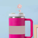 Silicone Straw Cover for Axyaa Tumblers – Cute Cup Topper with Flower Design
