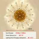 Axyaa Flower Leaf Crystal Chandelier Ceiling Light Gold/Black G9 Tricolor Lamp
