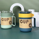 Axyaa Portable Breakfast Cup with Lid and Spoon