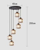 Axyaa Modern Ring Stairs LED Pendant Chandelier for Living & Dining Room Lighting