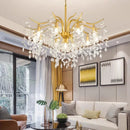 Axyaa Black Crystal Chandelier for Living Room, Bedroom, Kitchen - Modern Ceiling Pendant