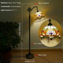 Axyaa Tiffany Stained Glass Floor Lamp - Retro American Design