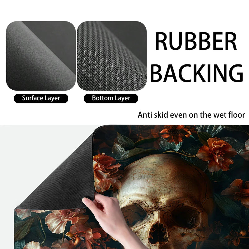 Axyaa Halloween Skull Drying Mat