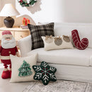 Axyaa Embroidered Snowflake Throw Pillowcase for Sofa Decor