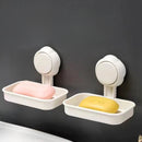 Axya Suction Soap Box Bathroom Shelf - Creative Drain Wall Hanging No Holes