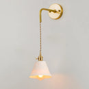 Axyaa Vintage White Ceramic LED Wall Sconce - Nordic Minimalism Stair Loft Bedroom Light