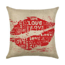 Axyaa Linen Pillowcase 45*45cm for Household Sofa Decor - Love Letter Series