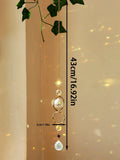 Axyaa Boho Crystal Sun Catcher Hanging Ornaments with Gold Chain - Window Wall Garden Decor
