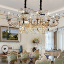 Axyaa Jade Crystal Chandelier for European Style Living Room, Bedroom, and Dining Room