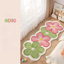 Axyaa Flower Pattern Bedroom Decor Dopamine Carpet - Plush, Fluffy & Washable Rug