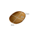 Axyaa Oval Bamboo Storage Basket - Hotel Quality Fruit Basket & Bun Holder
