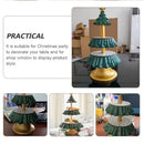 Axyaa 2-Tier Christmas Tree Cake Stand: Festive Dessert Tower & Table Decoration 2025