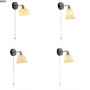 Axyaa Ceramic LED Wall Sconce Lights Bedroom Decoration Modern Nordic Decor Wall Lamp