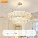 Axyaa French Cream Crystal Chandelier & Lighting Fixtures