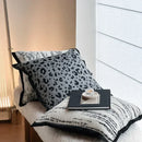 Axyaa Luxury Leopard Print Fur Throw Pillow for Bed and Sofa