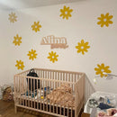 Axyaa Boho Daisy Flowers Wall Decals - Home Decor Vinyl Stickers for Kids Nursery