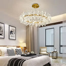 Axyaa K9 Crystal Chandelier: Luxury Nordic LED Lighting for Home Decor
