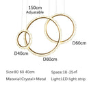 Axyaa Crystal Pendant Ring Chandelier for Luxury Interior Decor