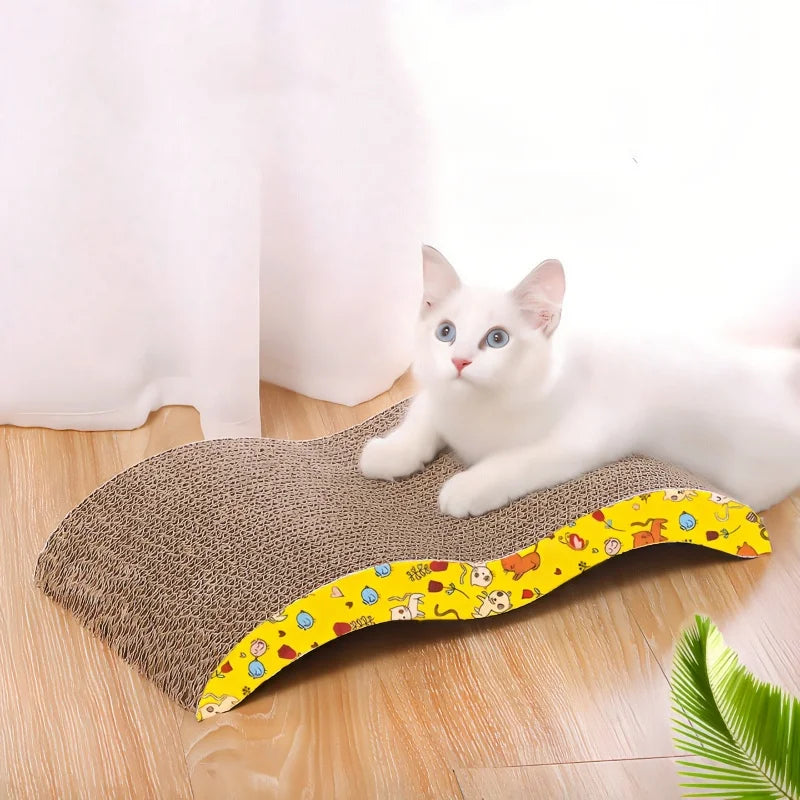 Axyaa Cat Scratch Board: Durable Corrugated Furniture Bed for Cats