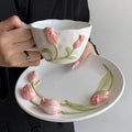 Axyaa Ceramic  Tulip Cup Set for Afternoon Tea and Coffee Mug