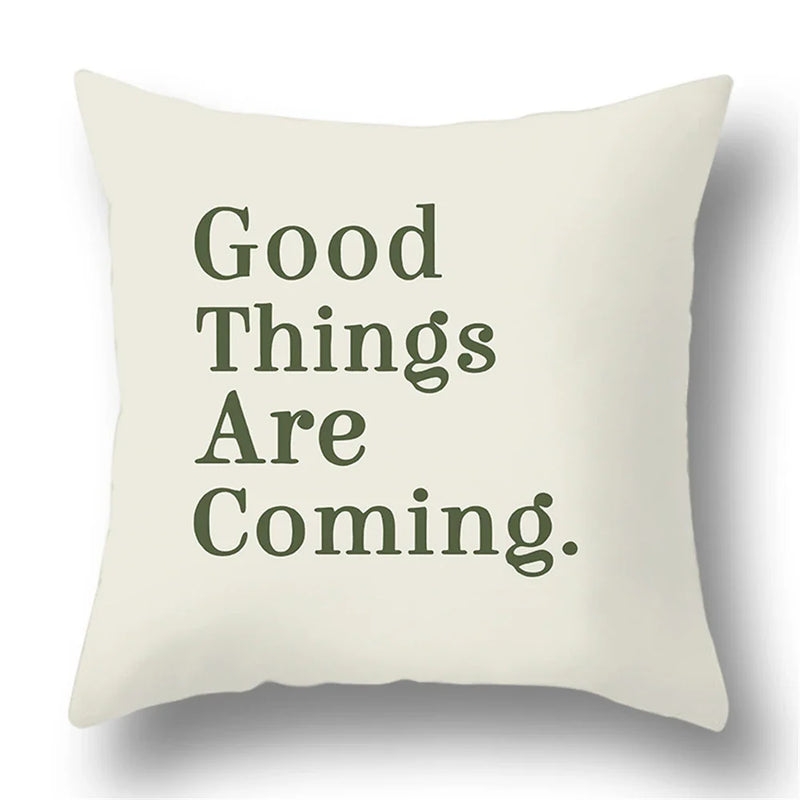 Axyaa Bohemian Style Green Texture Cushion Cover for Home and Car Decor