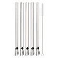 Axyaa 304 Stainless Steel Bubble Tea Straw Set with Straw Brush Spoon