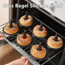 Axyaa Bagel Silicone Mold Set for Conical Baking Cake Mousse Donut Making